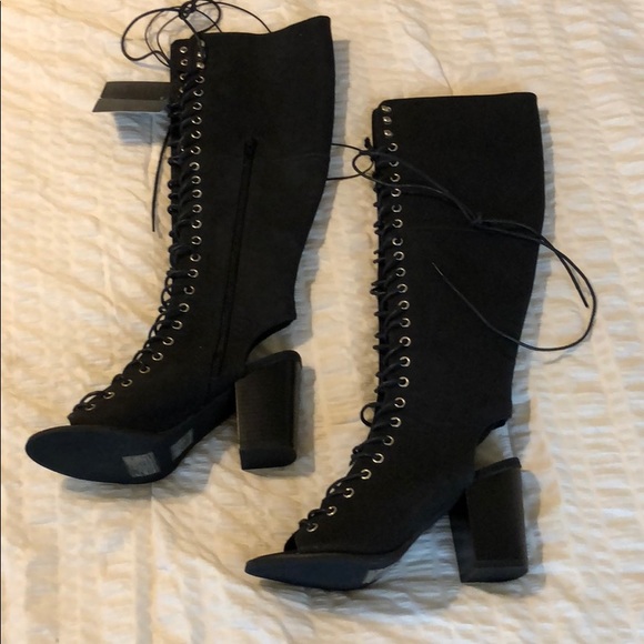 forever 21 lace up boots